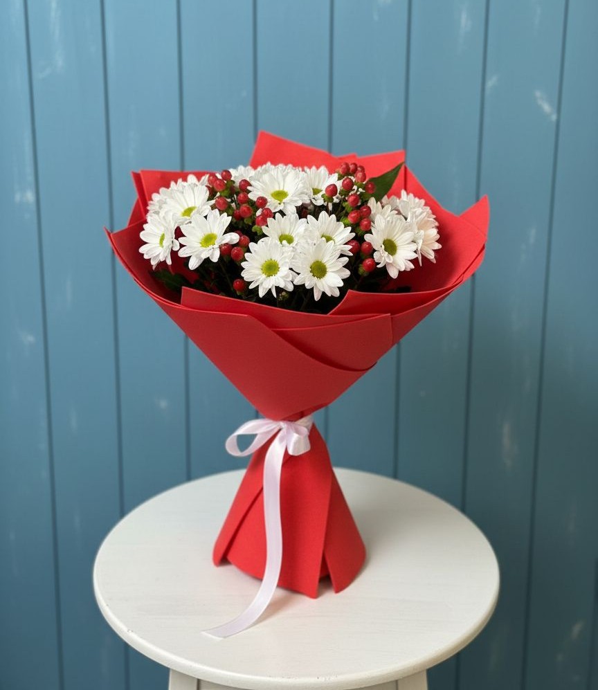 Букет цветов из: Хризантемы в Новый Милет