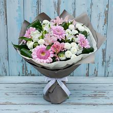 Букет цветов из:  Герберы, Альстромерии и Хризантемы #REPLACE_PRED# Новый Милет