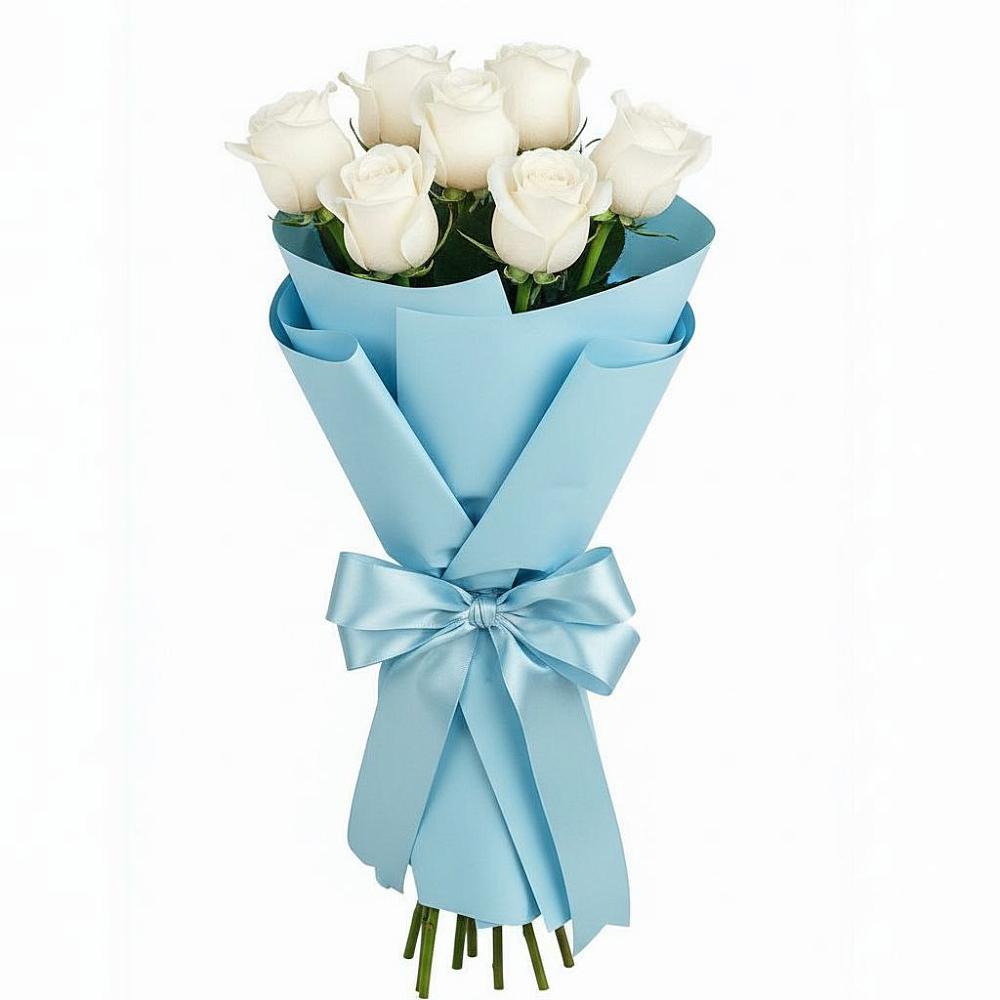 Букет 7 белых роз Проуд в Новый Милет