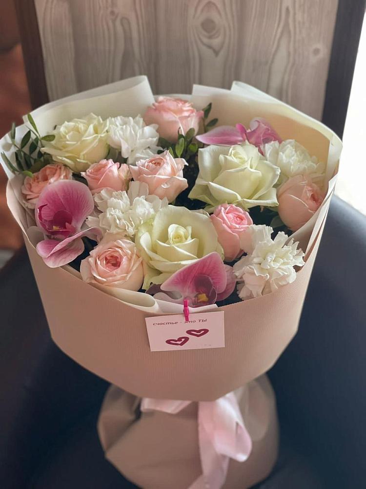 Букет цветов из: Орхидеи, Розы и Гвоздики в Новый Милет