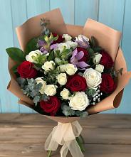 Букет цветов из:  Розы и Альстромерии в Новый Милет