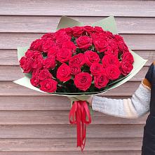 Букет 55 Красных роз Фридом #REPLACE_PRED# Новый Милет