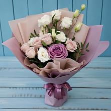 Букет цветов из:  Розы и Лизиантусы в Новый Милет