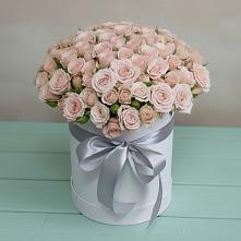 Цветочная композиция из Розы в шляпной коробке в Новый Милет