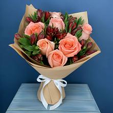 Букет цветов из:  Розы и Альстромерии #REPLACE_PRED# Новый Милет