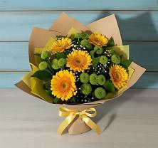 Букет цветов из:  Герберы и Хризантемы в Новый Милет