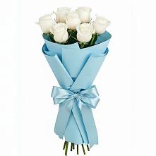 Букет 7 белых роз Проуд в Новый Милет