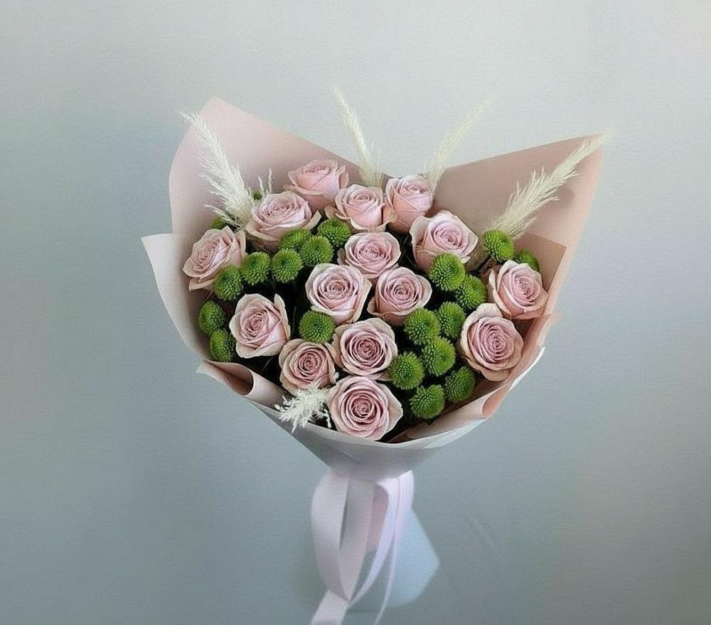 Букет цветов из: Розы и Хризантемы в Новый Милет