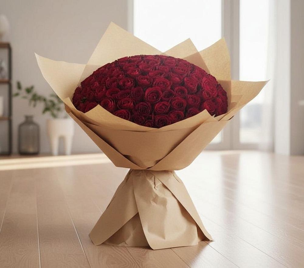 Букет 101 Красная роза в Новый Милет