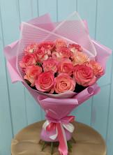 Букет 15 Розовых роз Равель в Новый Милет