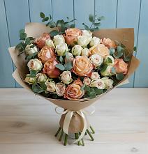 Букет цветов из:  Альстромерии и Розы в Новый Милет
